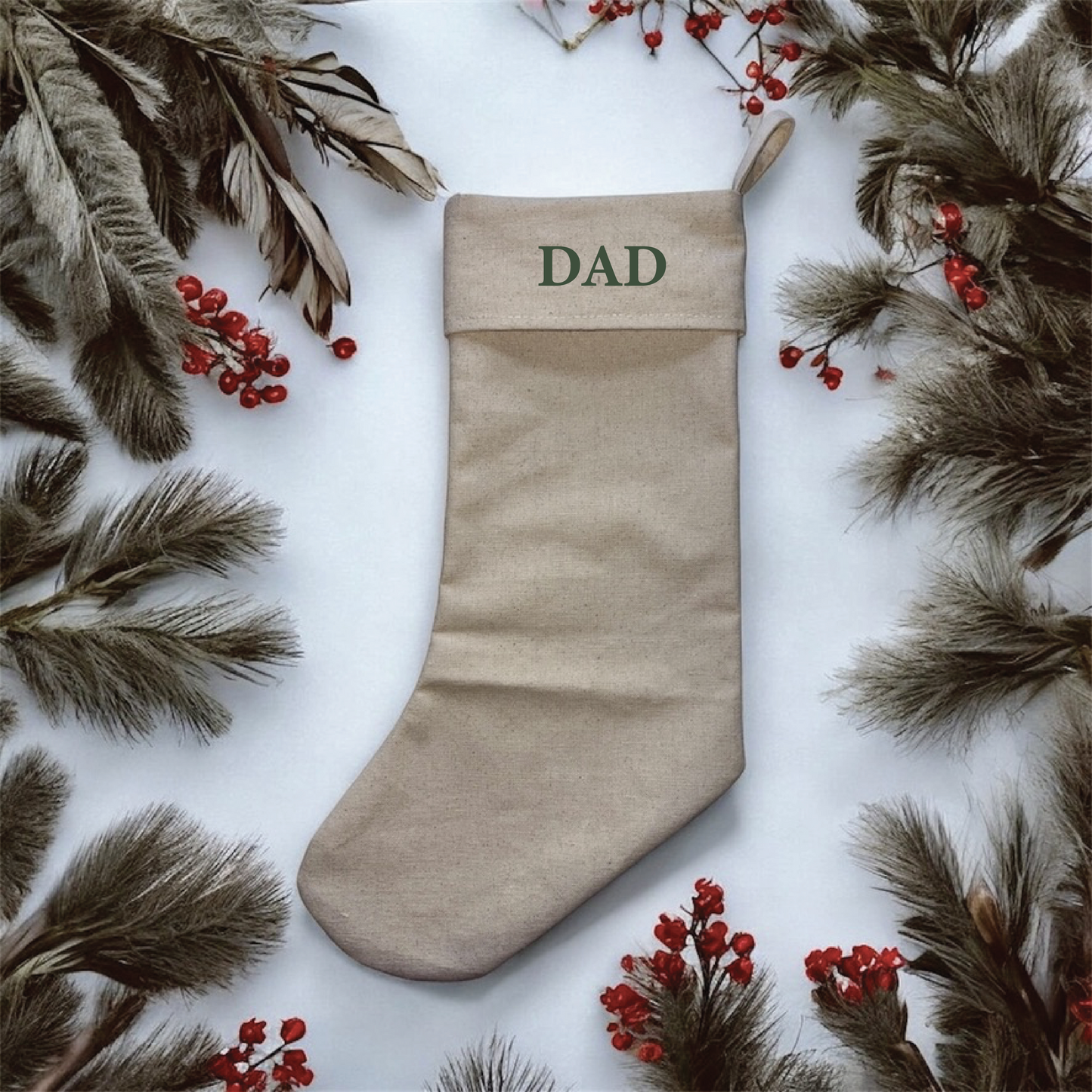 Classic Canvas Holiday Stocking