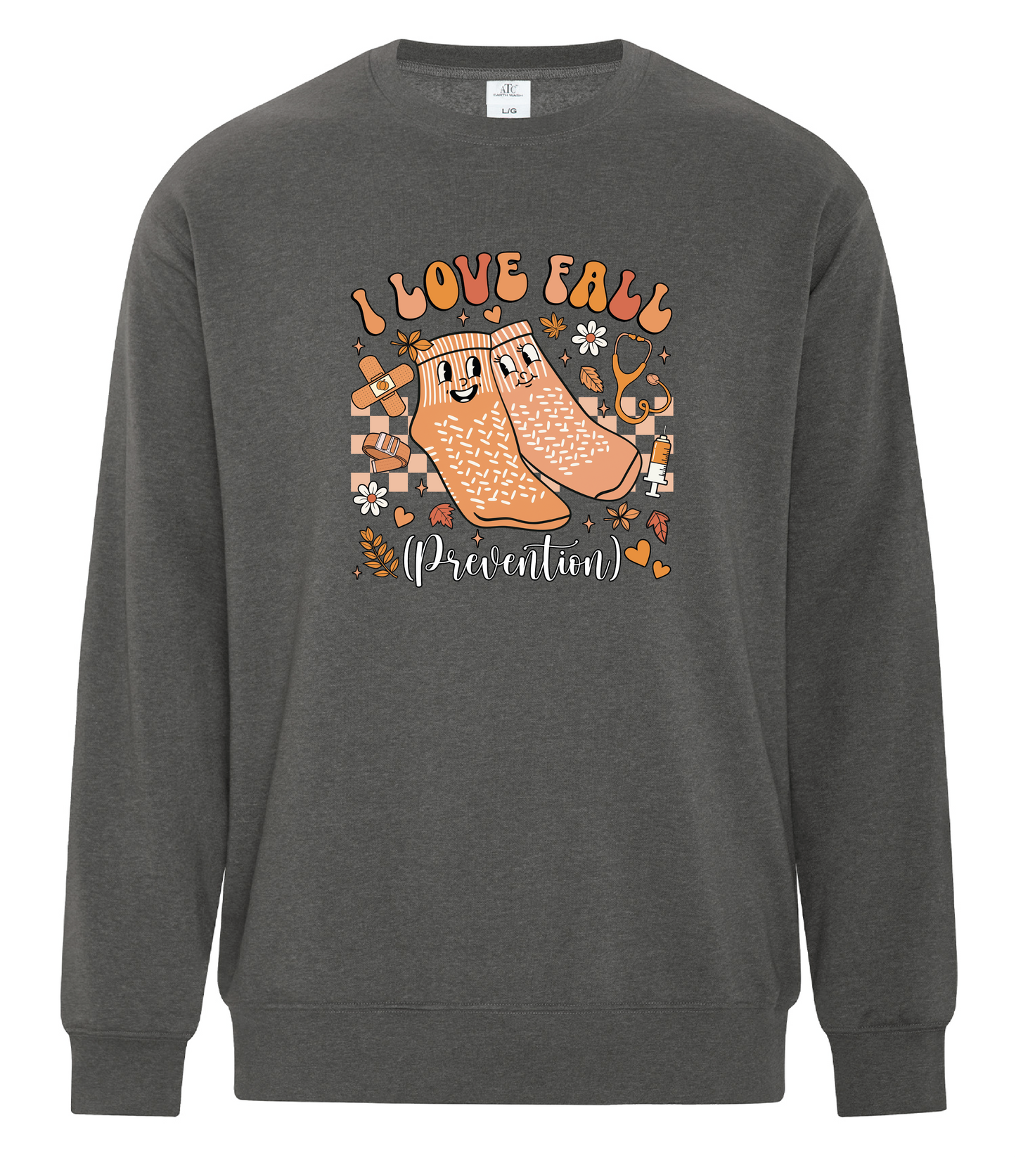 I Love Fall Prevention Crewneck