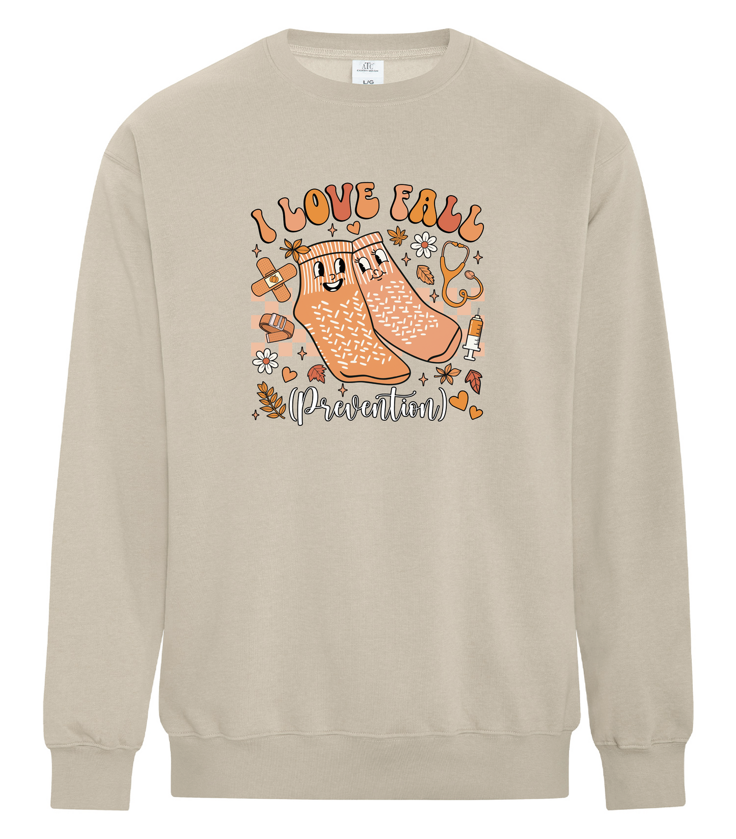 I Love Fall Prevention Crewneck